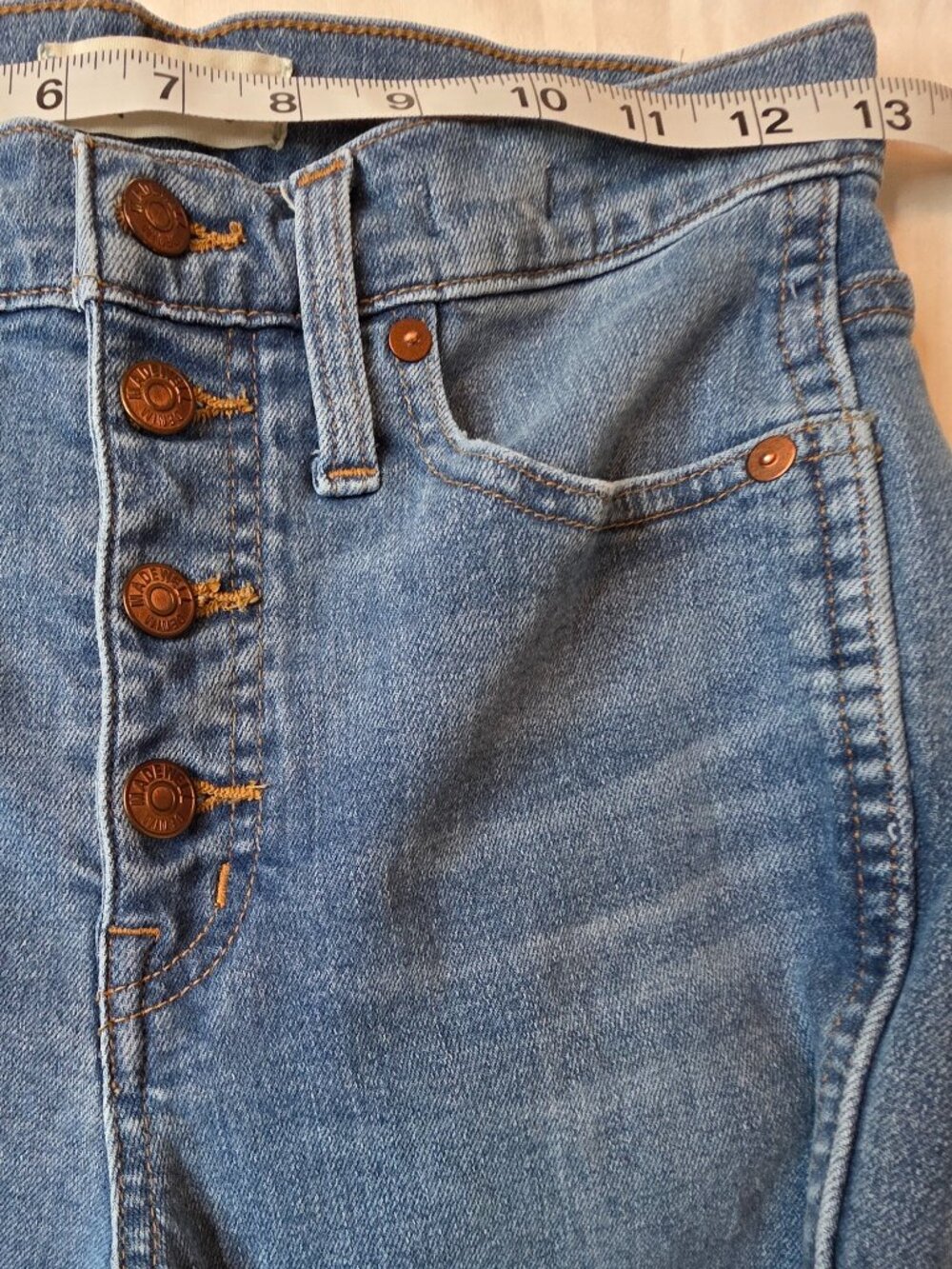 Madewell 10" High Rise Skinny Denim Jeans, Size 26P - Picture 5 of 10